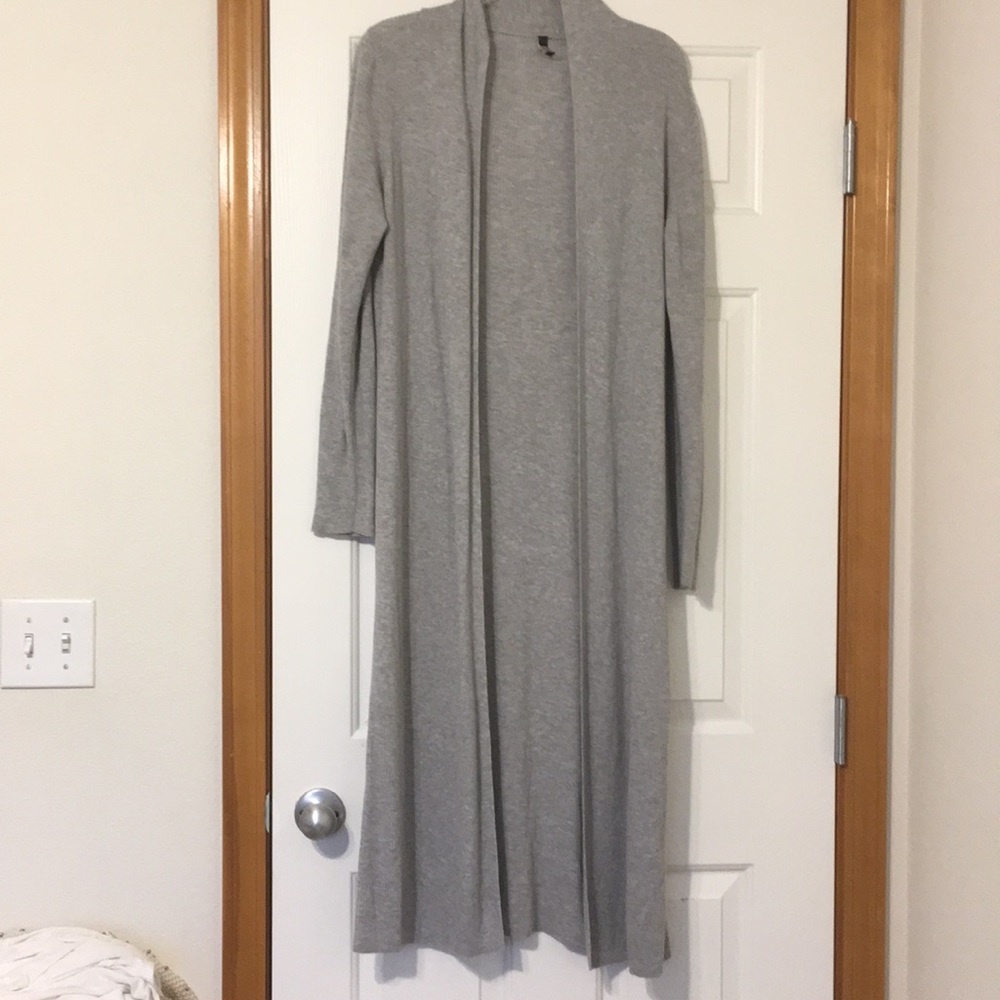 Long gray sweater